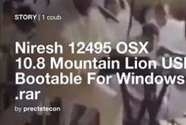 Niresh 12495 OSX 10.8 Mountain Lion USB Bootable for Windows